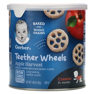 Кукурузные колёса с яблоком, Finger Foods, Gerber, 42 г купить в Киеве и Украине