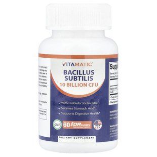 Vitamatic, Bacillus Subtilis, 60 DRcaps&reg; Hypromellose Capsules купить в Киеве и Украине