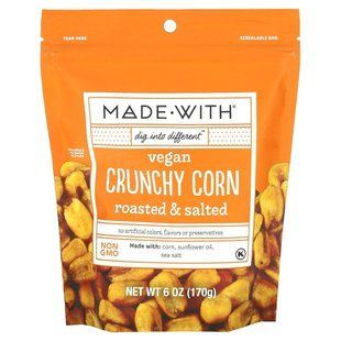 Made With, Vegan Crunchy Corn, Roasted & Salted , 6 oz (170 g) купить в Киеве и Украине