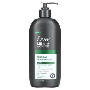 Dove, Men+Care, заспокійливий лосьйон для рук і тіла для чутливої шкіри, 400 мл (13,5 рідк. унції)