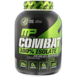 100% -ий ізолят Combat, шоколадне молоко, MusclePharm, 2,3 кг
