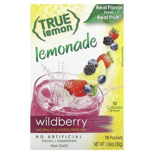 True Citrus, True Lemon, Lemonade, Wildberry, 10 Packets, 0.11 oz (3 g) Each купить в Киеве и Украине