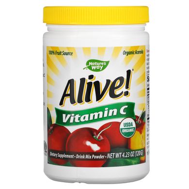 Вітамін С Alive! в порошку Nature's Way (Vitamin C) 120 гр