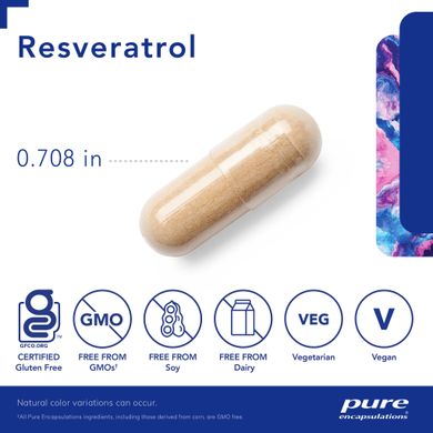 Ресвератрол Pure Encapsulations (Resveratrol) 120 капсул купить в Киеве и Украине