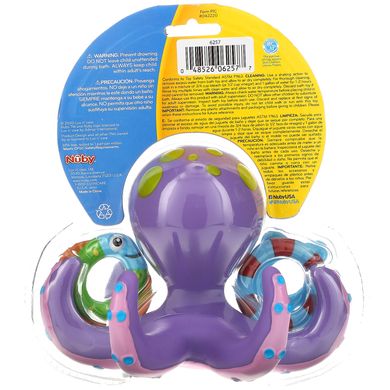 Nuby, Іграшка для ванни, Octopus Hoopta, 18+ M, 1 штука