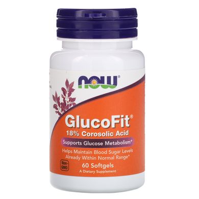 Контроль цукру в крові Now Foods (GlucoFit) 60 м'яких желатинових капсул