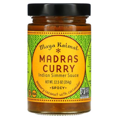 Maya Kaimal, Индийский соус тушеного мяса Madras Curry, острый, 12,5 унций (354 г) купить в Киеве и Украине