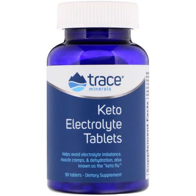 Кето електролітні таблетки, Trace Minerals Research, 90 таблеток