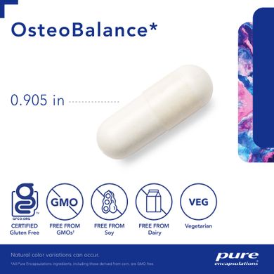 Дев'ять вітамінів та мінералів, які підтримують здоров'я кісток Pure Encapsulations (OsteoBalance) 351 капсул