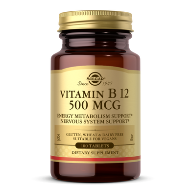 Вітамін В12 Solgar (Vitamin B12) 500 мкг 100 таблеток