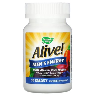 Мультивитамины для мужчин Nature's Way (Alive! Multivitamin-multimineral) 50 таблеток купить в Киеве и Украине