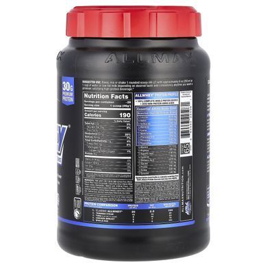 AllWhey Classic, 100% сироватковий протеїн, французька ваніль, ALLMAX Nutrition, 907 г
