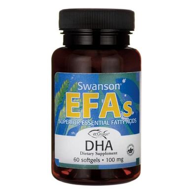 Риб'ячий жир, EcOmeгa DHA Fish Oil, Swanson, 100 мг, 60 капсул