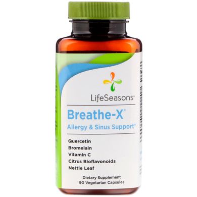 Підтримка при алергії і для пазух носа LifeSeasons (Breathe-X) 90 капсул