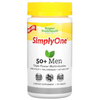 Мультивитамины для мужчин 50+ Super Nutrition (Men Multivitamins) 90 таблеток купить в Киеве и Украине