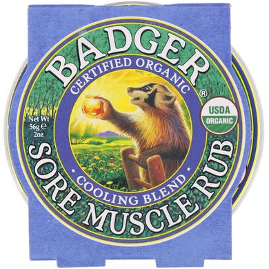 Мазь для розтирання від болю в м'язах, що охолоджує суміш, Badger Company, 2 унції (56 г)