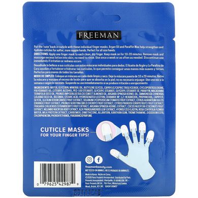 Freeman Beauty, Silky Hands, маска для кутикули, 1 пара, 0,17 рідкої унції (5 мл)