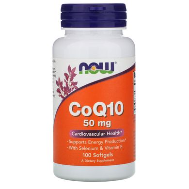 Коензим Q10 з селеном і вітаміном E Now Foods (CoQ10 with Selenium and Vitamin E) 100 капсул