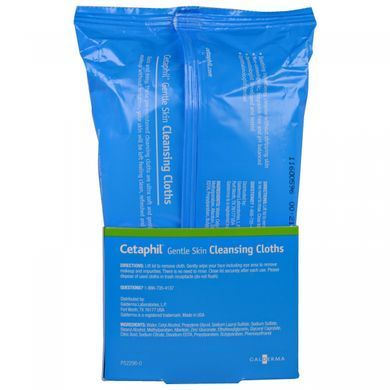 Очищаючі серветки для обличчя Cetaphil (Cleansing) 25 шт.