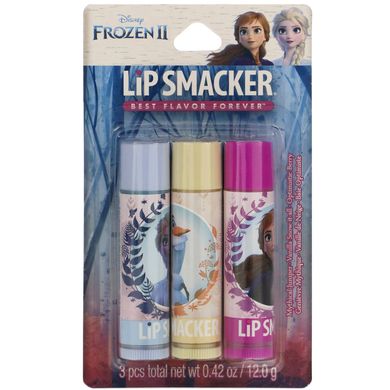 Бальзам для губ, Frozen II, Lip Balm, Trio Pack, Lip Smacker, 3 штуки по 0,42 унції (12,0 г)