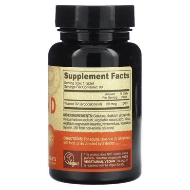 Vegan Vitamin D Deva (Vegan Vitamin D) 800 IU 90 tablets