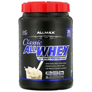 AllWhey Classic, 100% сироватковий протеїн, французька ваніль, ALLMAX Nutrition, 907 г