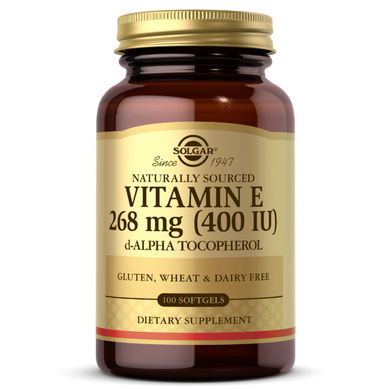 Натуральний вітамін Е Solgar (Vitamin E) 268 мг 400 МО 100 желатинових капсул