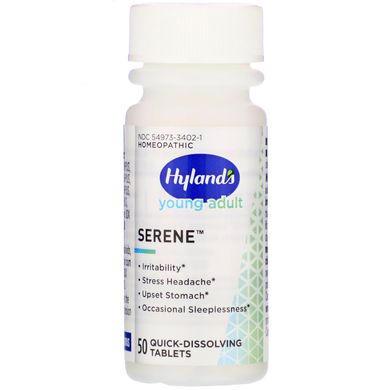 Серін, Young Adult, Serene, Hyland's, 194 мг, 50 швидкорозчинних таблеток