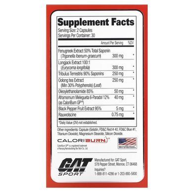 GAT, Testrol Fire, Testosterone Booster, Thermogenic, 60 Capsules купить в Киеве и Украине