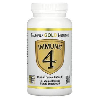 Вітаміни для зміцнення імунітету California Gold Nutrition (Immune 4 Immune System Support) 180 рослинних капсул