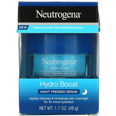 Нічна пресована сироватка, Hydro Boost, Night Pressed Serum, Neutrogena, 48 г