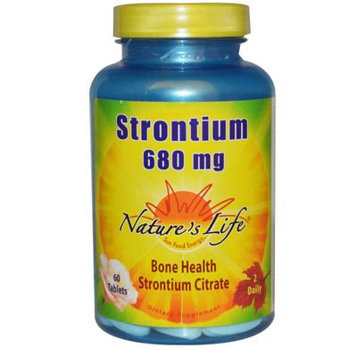 Стронцій, Nature's Life, 680 мг, 60 таблеток