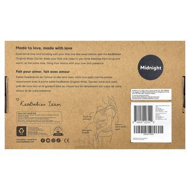 KeaBabies, Original Baby Wrap-перевозчик, для детей в возрасте 0&ndash;36 месяцев, полночный, 1 шт. купить в Киеве и Украине