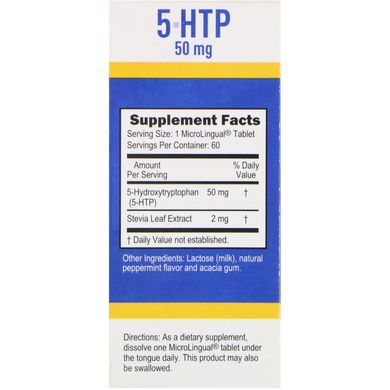 5-гідрокситриптофан Superior Source (5-HTP) 50 мг 60 таблеток