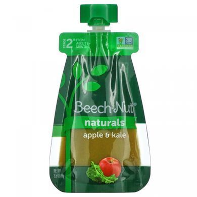 Бук-горіх, Naturals, етап 2, яблуко та капуста, 6 пакетиків по 3,5 унції (99 г) кожен