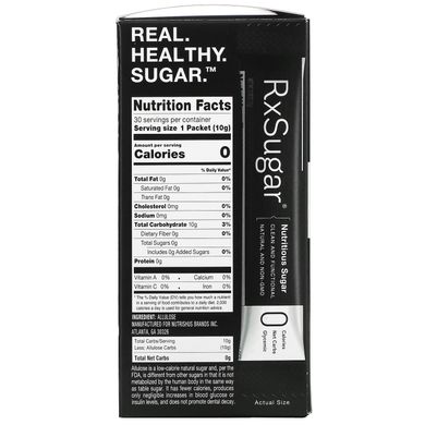 RxSugar, цукор у стиках, 30 стиків, 10 г (0,35 унції) кожен