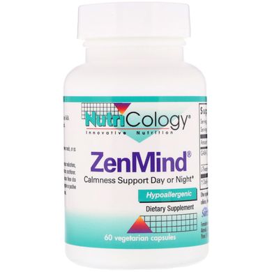 Харчова добавка для спокою, ZenMind, Nutricology, 60 рослинних капсул