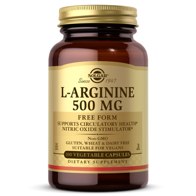 Аргінін Solgar (L-Arginine) 500 мг 100 капсул