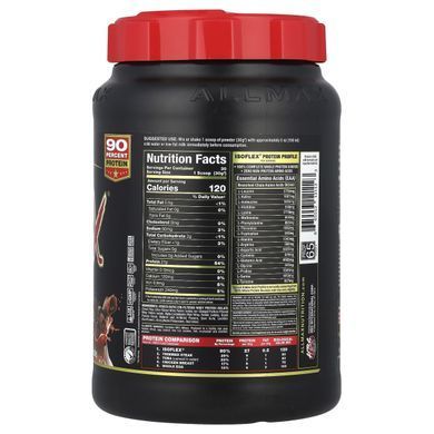 Whey Protein Isolate ALLMAX Nutrition (Isoflex) 907 g in Chocolate Flavor.