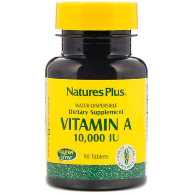 Вітамін А, Nature's Plus, 10000 МО, 90 таблеток