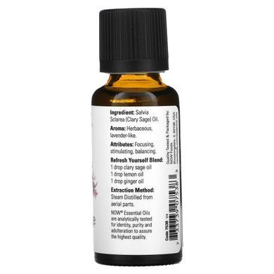 Essential Oil of Clary Sage Now Foods (Essential Oils Clary Sage) 30 ml