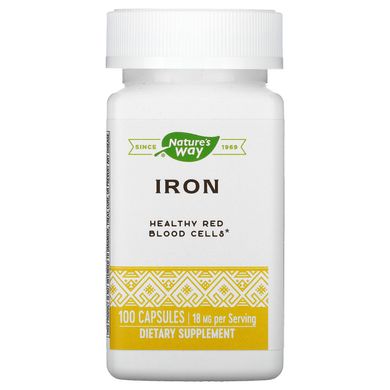 Залізо хелатне Nature's Way (Iron) 18 мг 100 капсул