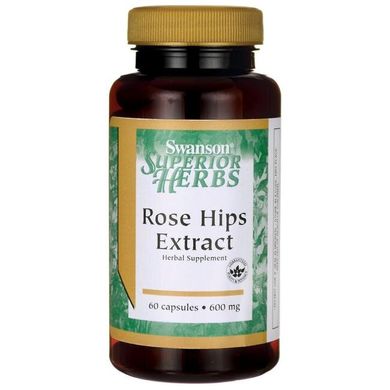 Екстракт шипшини, Rose Hips Extract, Swanson, 600 мг, 60 капсул