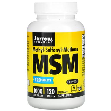 МСМ метилсульфонілметан Jarrow Formulas (MSM) 1000 мг 120 таблеток