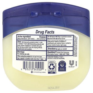 Білий Вазелін оригінал Vaseline (White Petrolatum Jelly) 368 г