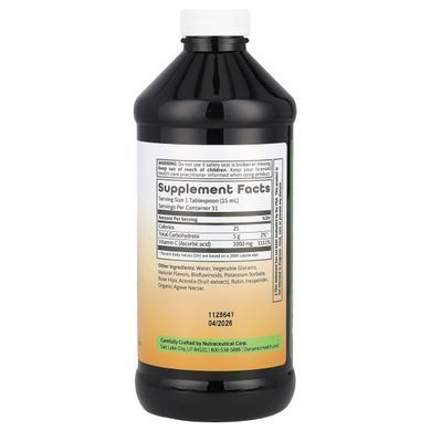 Vitamin C Dynamic Health Laboratories (Liquid vitamin C) 1000 mg 473 ml with citrus flavor.