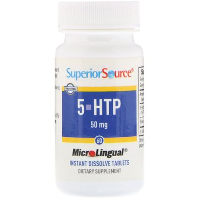 5-гідрокситриптофан Superior Source (5-HTP) 50 мг 60 таблеток