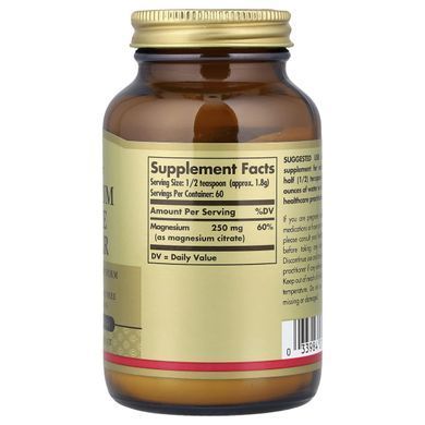 Solgar, Magnesium Citrate Powder, 3.8 oz (108 g)