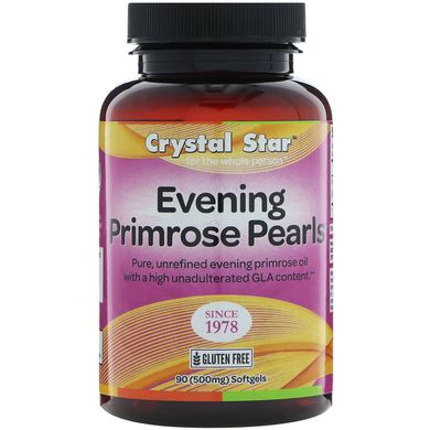 Перлини вечірньої примули, Crystal Star, 500 мг, 90 м'яких таблеток