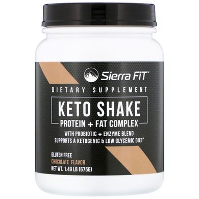 Кето, Keto Shake, шоколад, Sierra Fit, 1,49 фунта (675 г)